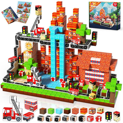 Magnetic Building Blocks Themed Sets for Kids