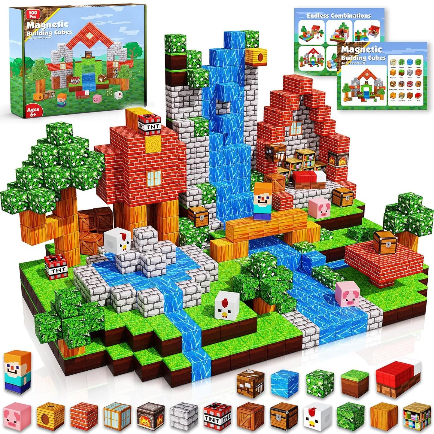 Magnetic Building Blocks Themed Sets for Kids