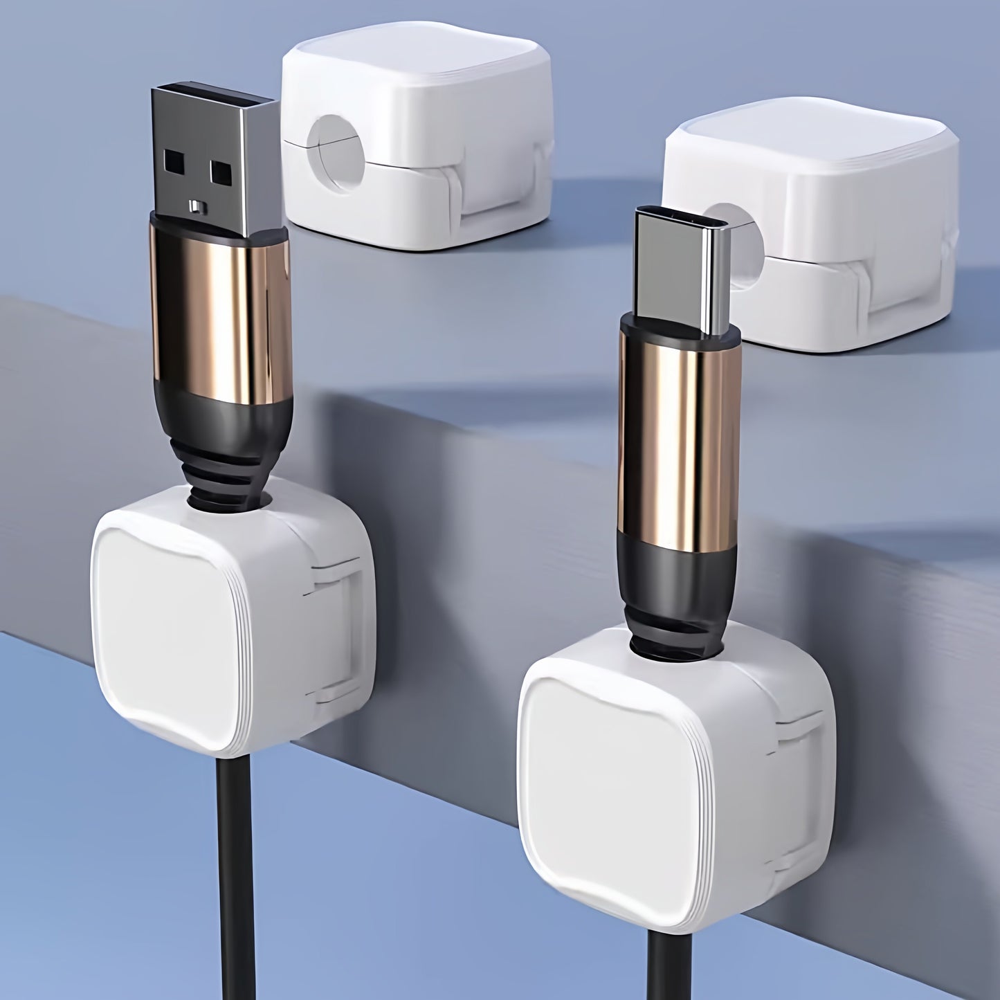 Magnetic Cable Organizer Desktop Wall Mount Holder