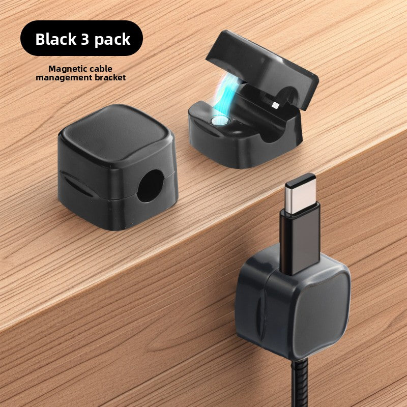 Magnetic Cable Organizer Desktop Wall Mount Holder