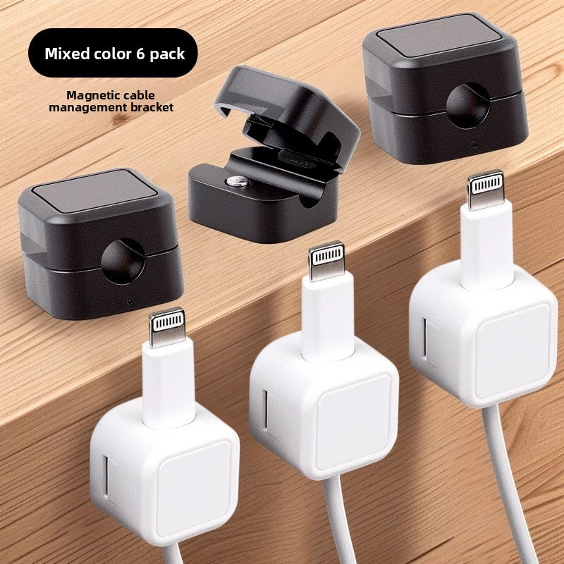 Magnetic Cable Organizer Desktop Wall Mount Holder