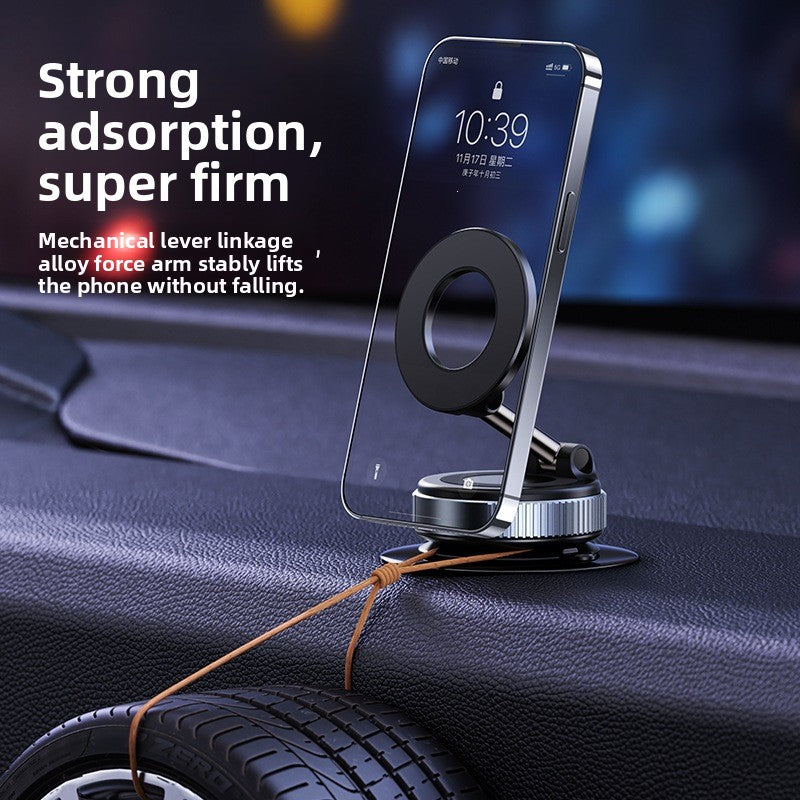 Magnetic Car Phone Holder with 360 Rotation and Suction Cup Mount