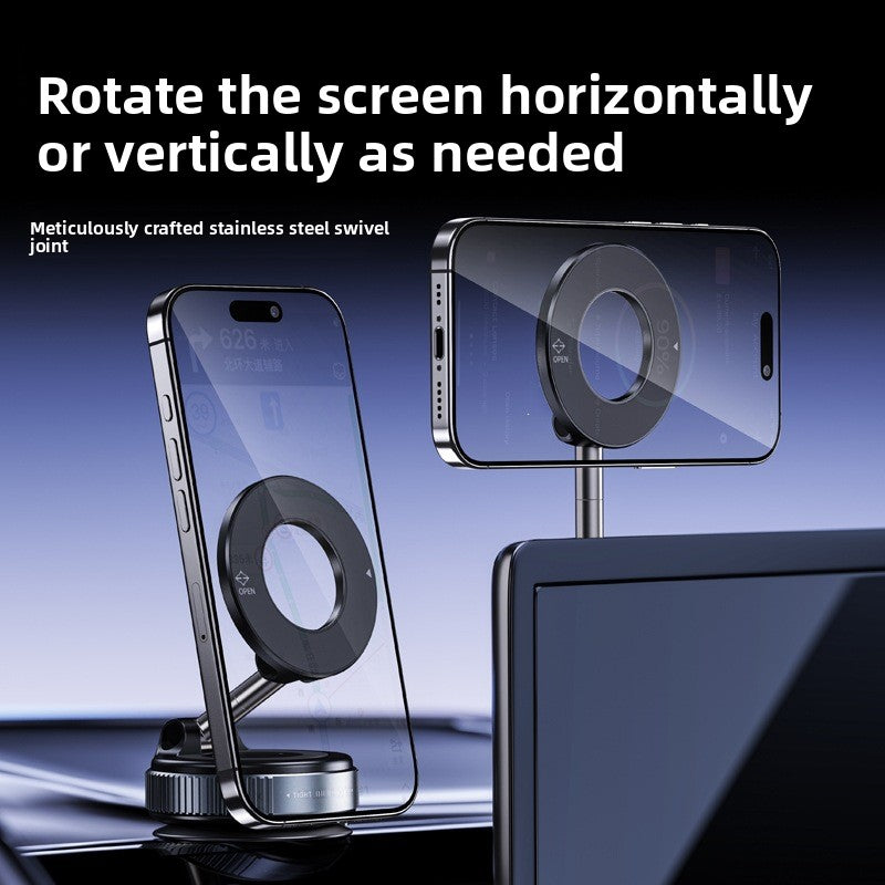 Magnetic Car Phone Holder with 360 Rotation and Suction Cup Mount