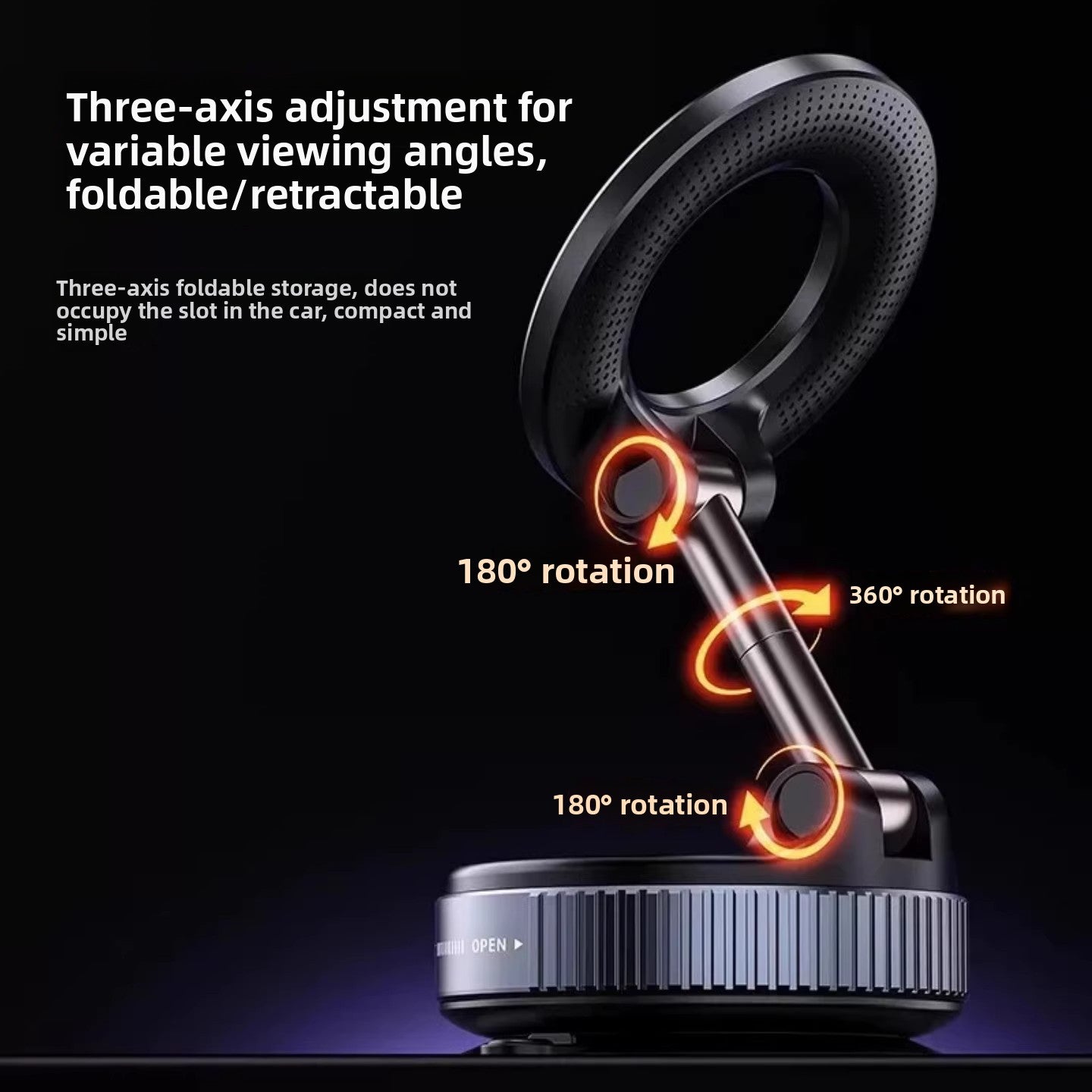 Magnetic Car Phone Holder with Suction Cup