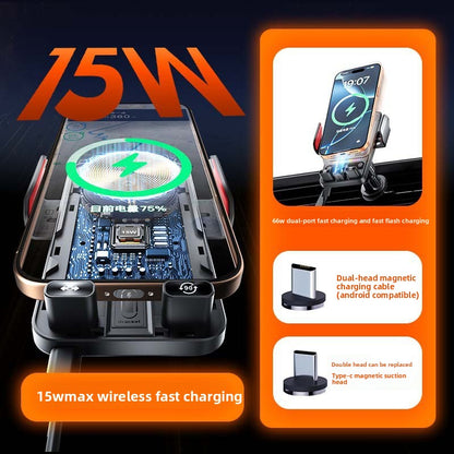 Magnetic Car Phone Holder with Wireless Charging