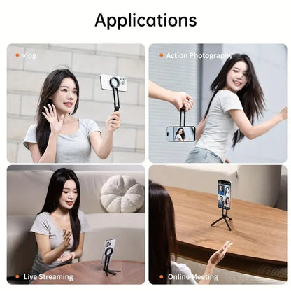 Magnetic Carabiner Phone Tripod with Multi-angle Stand