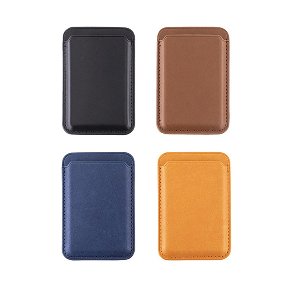 Magnetic Card Case for iPhone 12-15, PU Leather with Strong Hold
