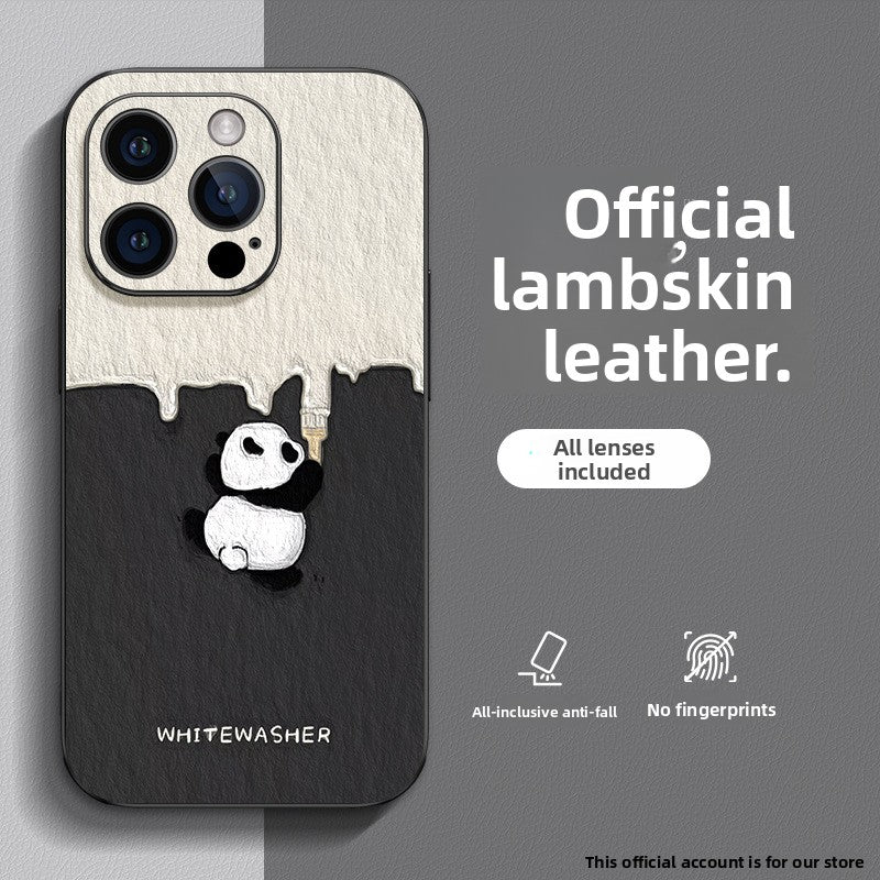 Magnetic charging panda phone case