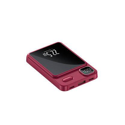Magnetic charging treasure portable wireless charging