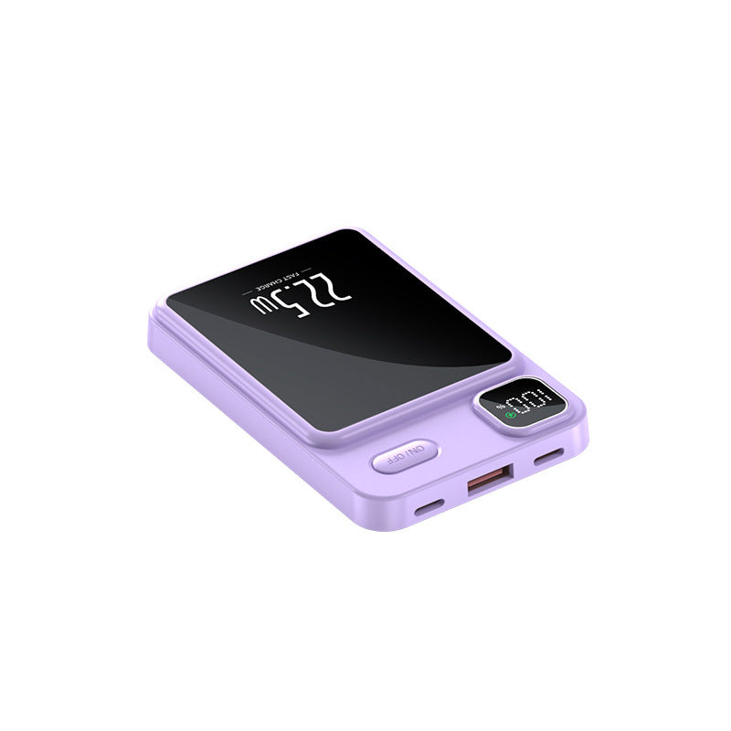 Magnetic charging treasure portable wireless charging