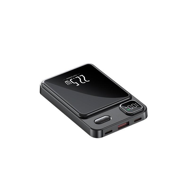 Magnetic charging treasure portable wireless charging