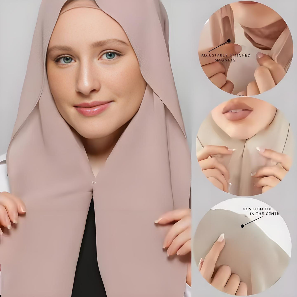 Magnetic-clasp integrated scarf