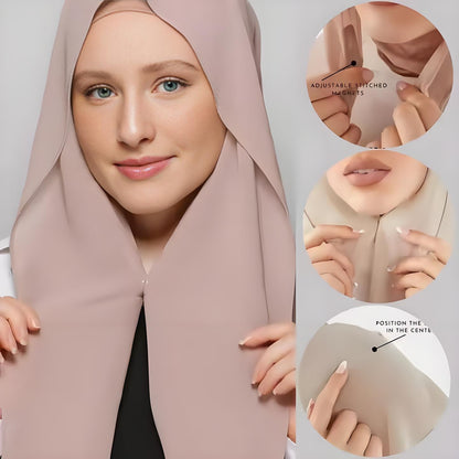 Magnetic-clasp integrated scarf