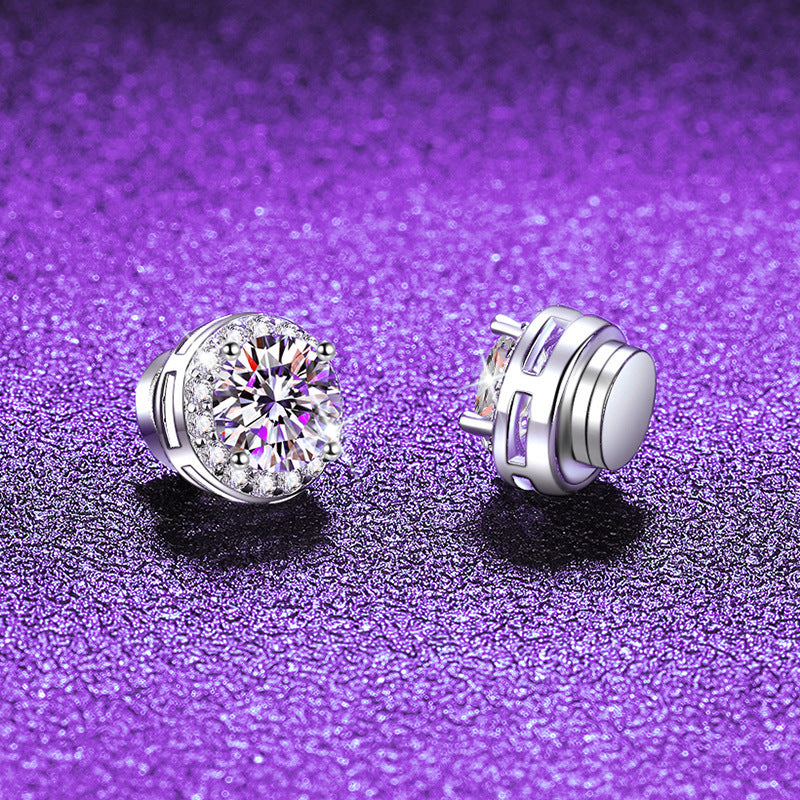 Magnetic Closure 925 Silver Geometric Earrings