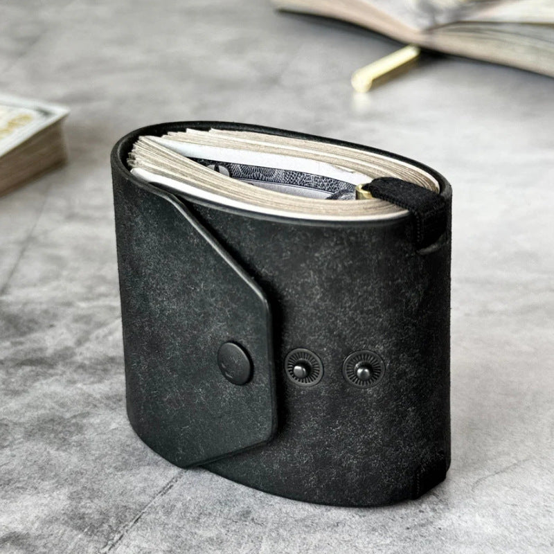 Magnetic Closure Leather Cash Wrap Wallet
