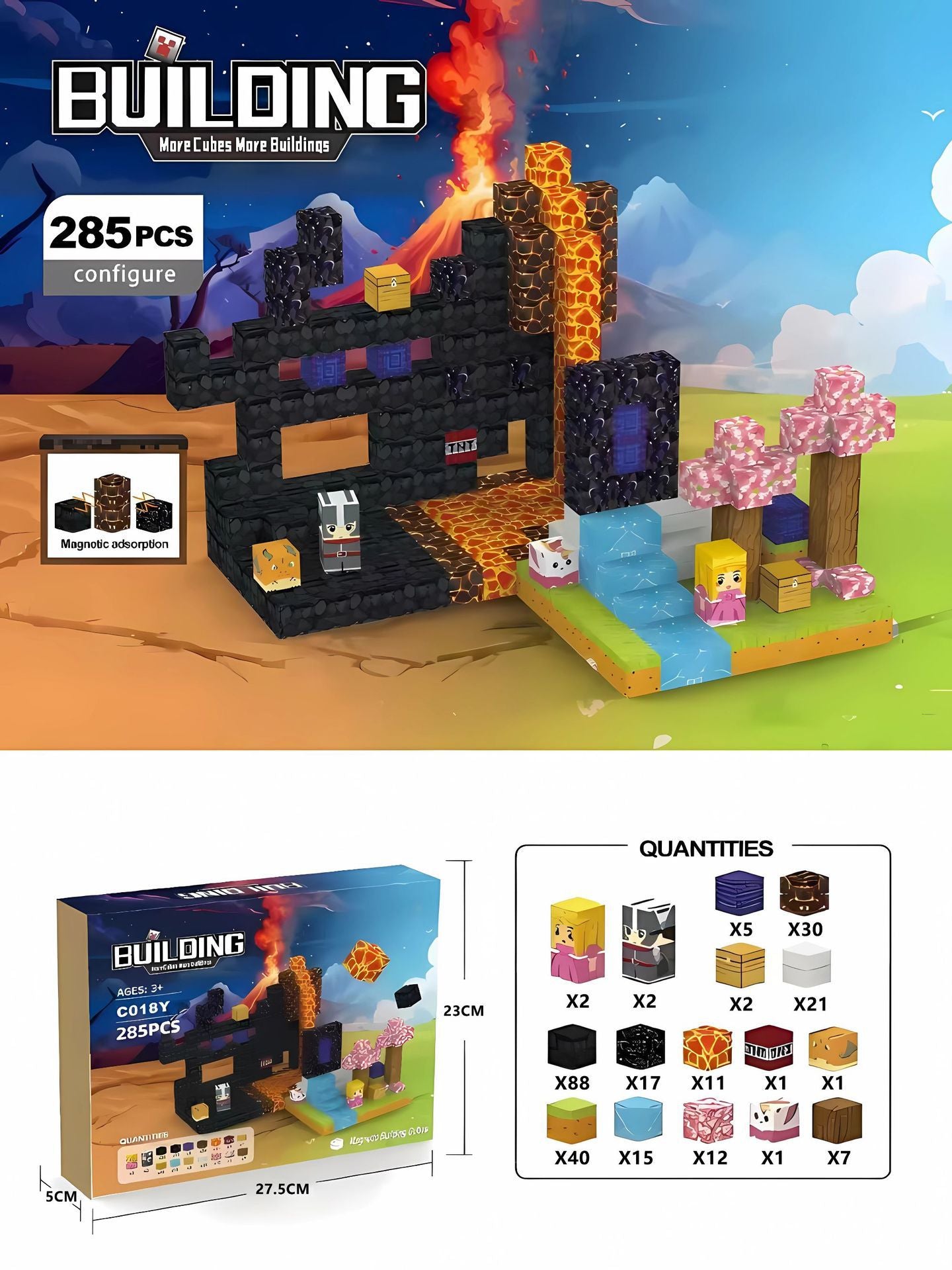 Magnetic Cube Building Blocks