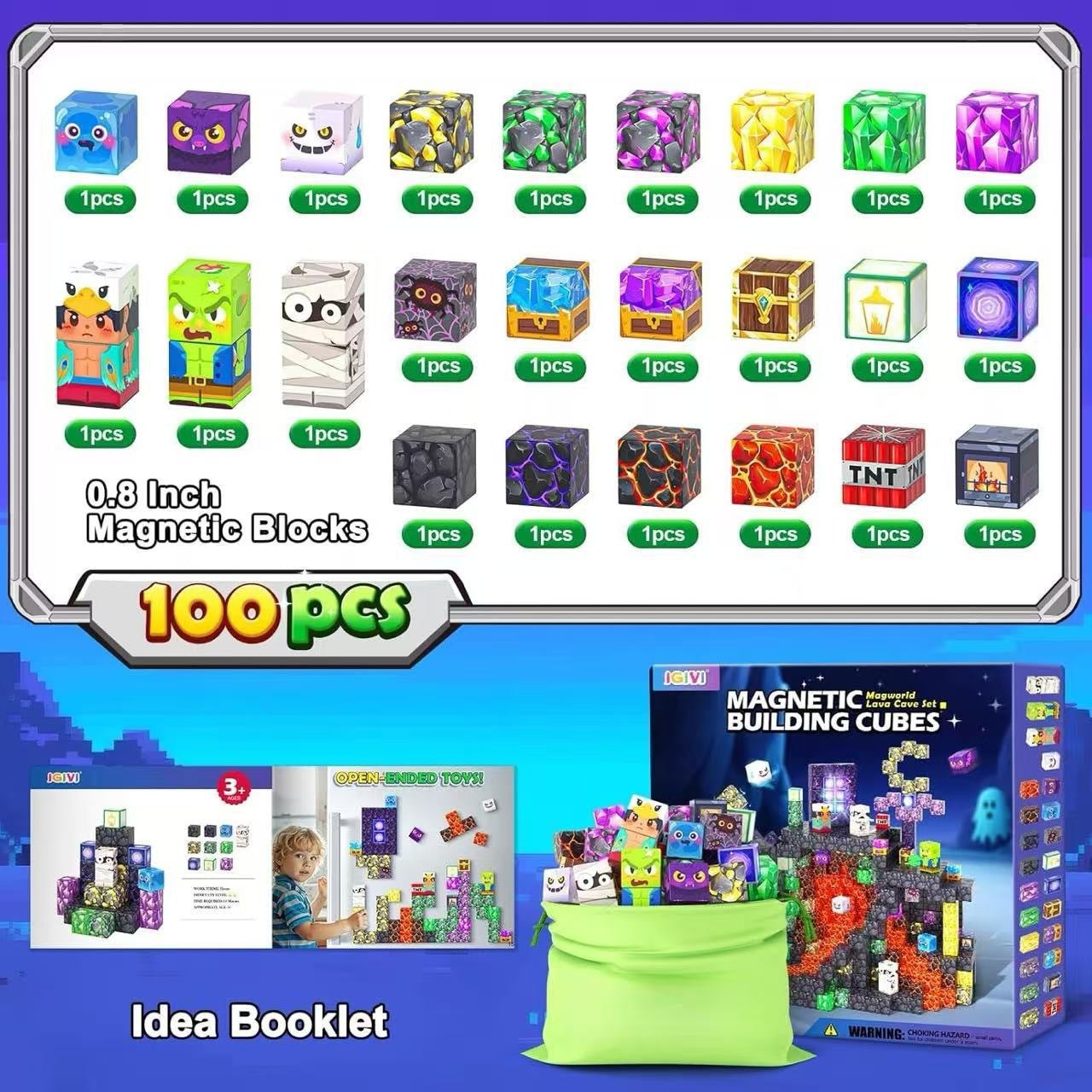 Magnetic Cube Building Blocks