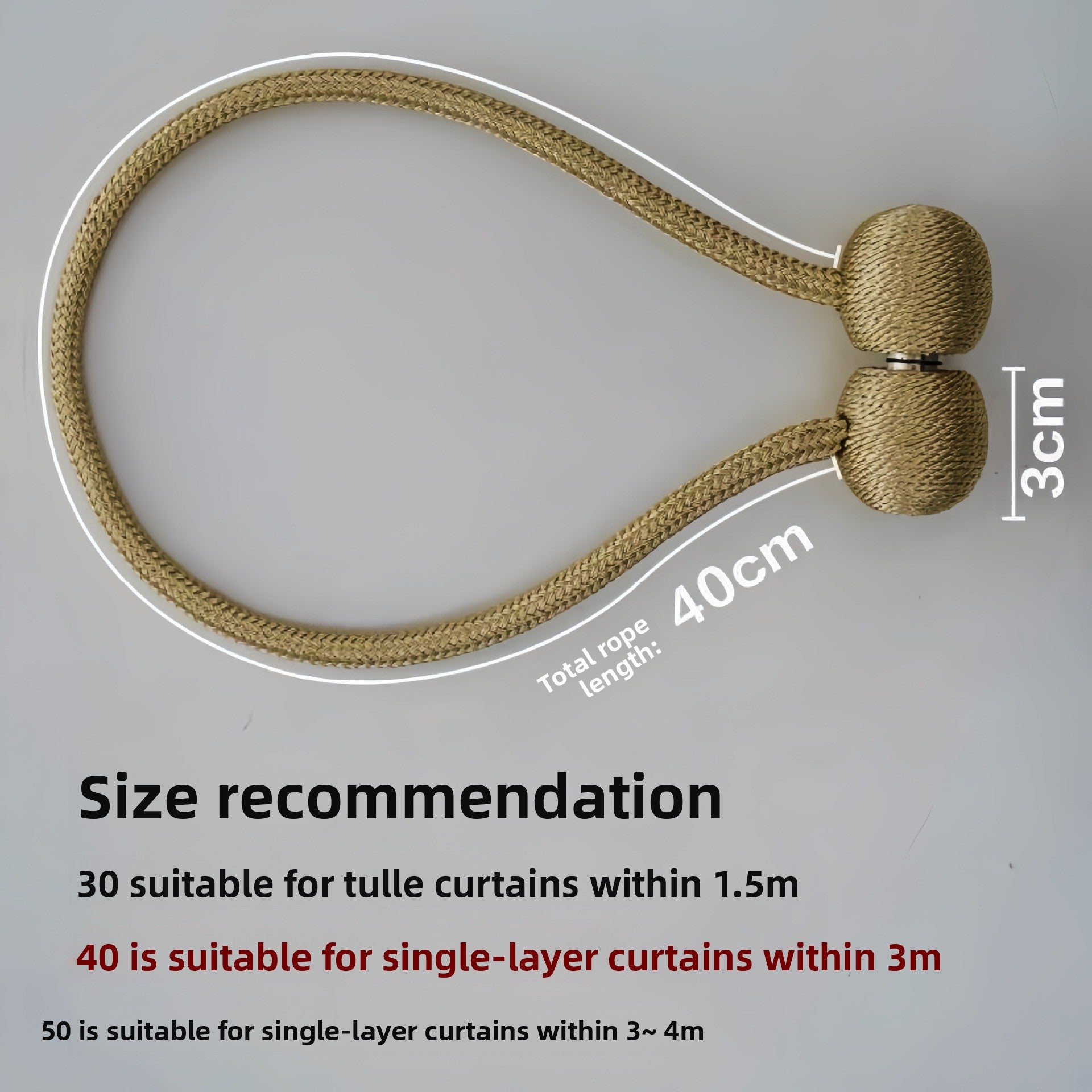 Magnetic Curtain Tie Strap
