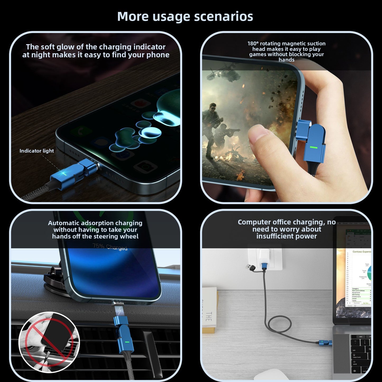Magnetic Data Cable with Fast Charging