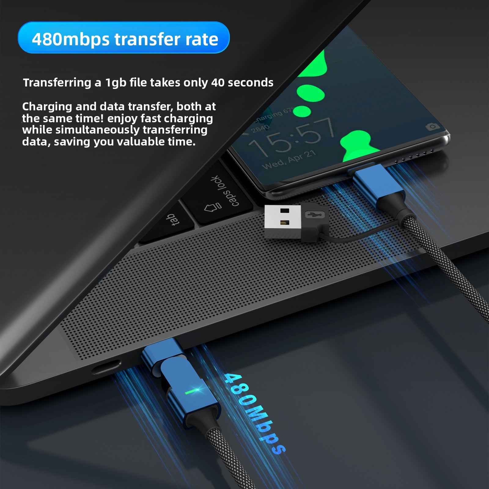 Magnetic Data Cable with Fast Charging