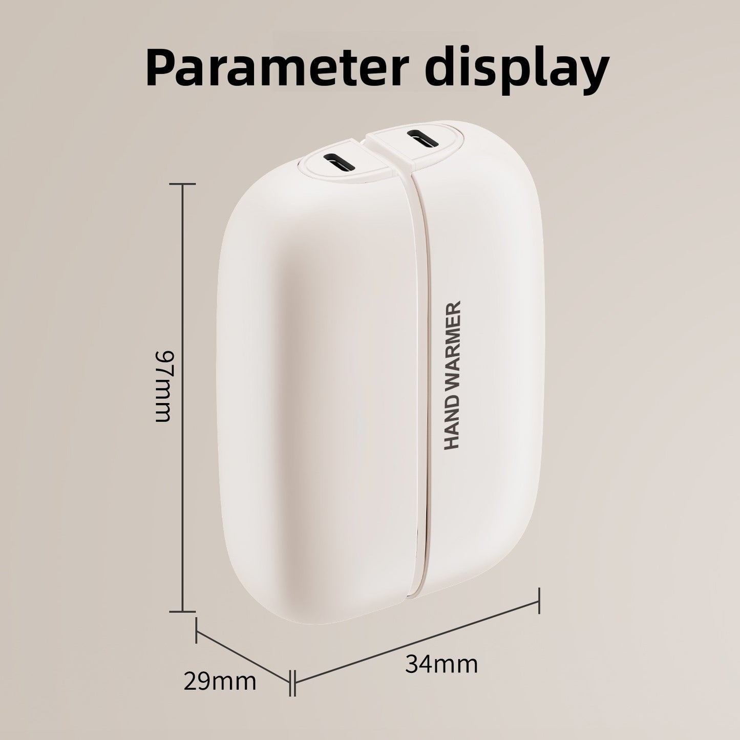 Magnetic Digital Hand Warmer with Three Heating Levels