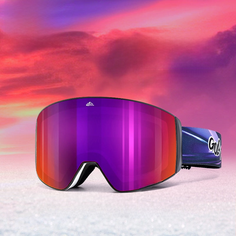 Magnetic Double-Layer Anti-Fog Ski Goggles