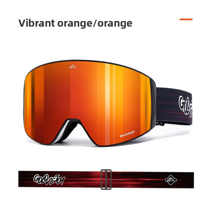 Magnetic Double-Layer Anti-Fog Ski Goggles