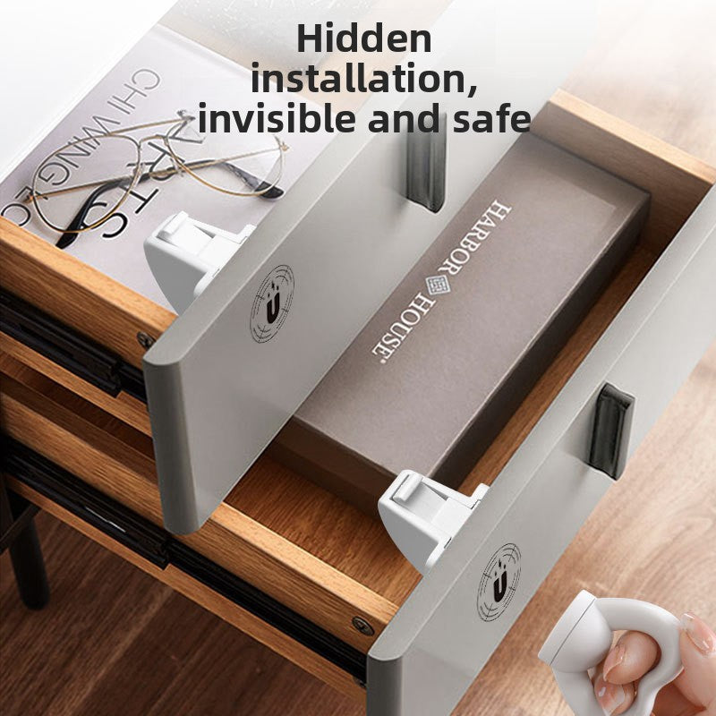 Magnetic Drawer Safety Lock for Cabinets