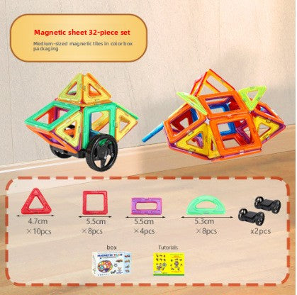 Magnetic Educational Building Blocks for Children