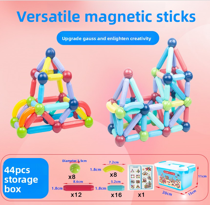 Magnetic Educational Building Blocks for Children