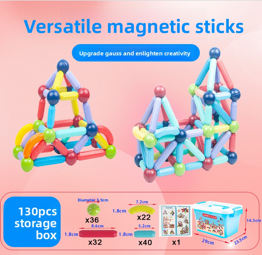 Magnetic Educational Building Blocks for Children
