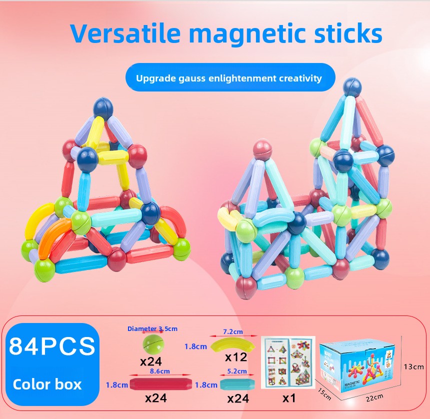 Magnetic Educational Building Blocks for Children