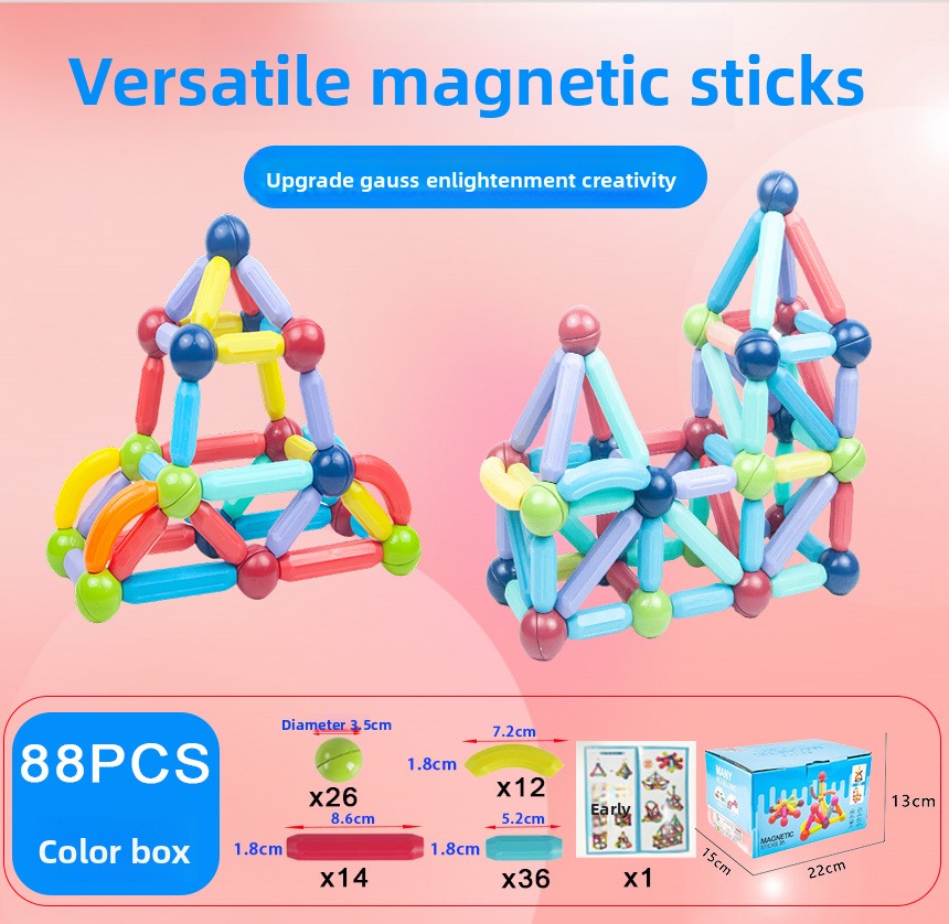 Magnetic Educational Building Blocks for Children