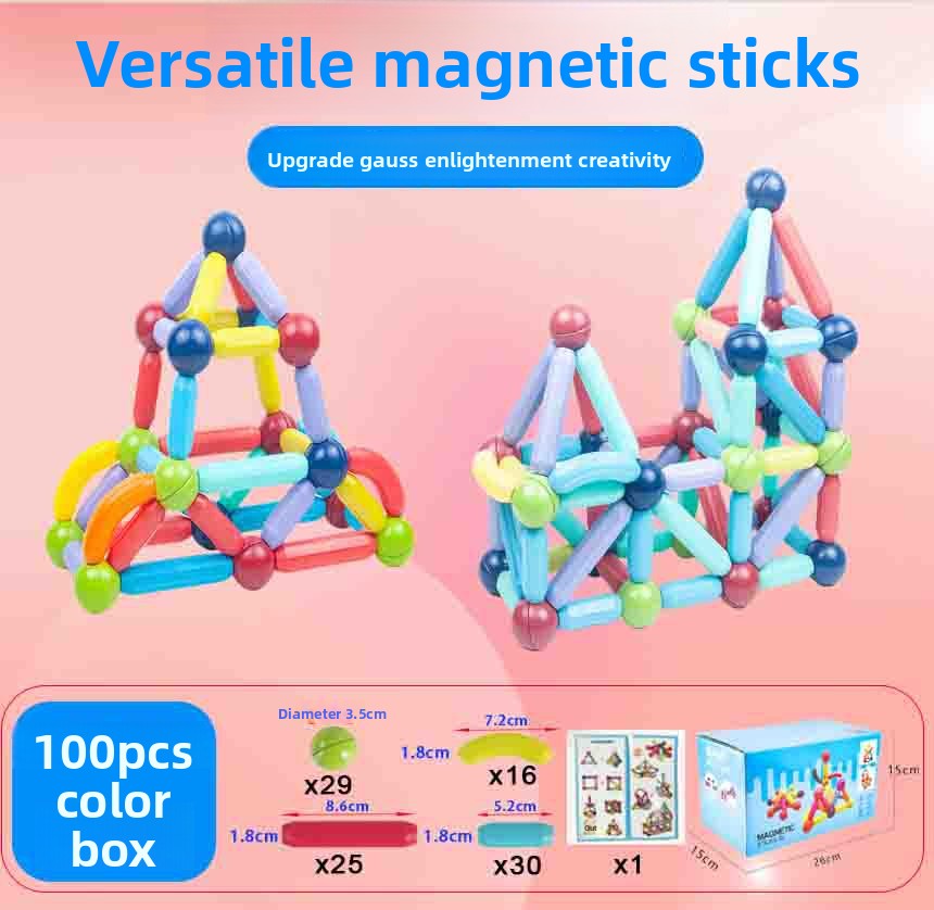 Magnetic Educational Building Blocks for Children