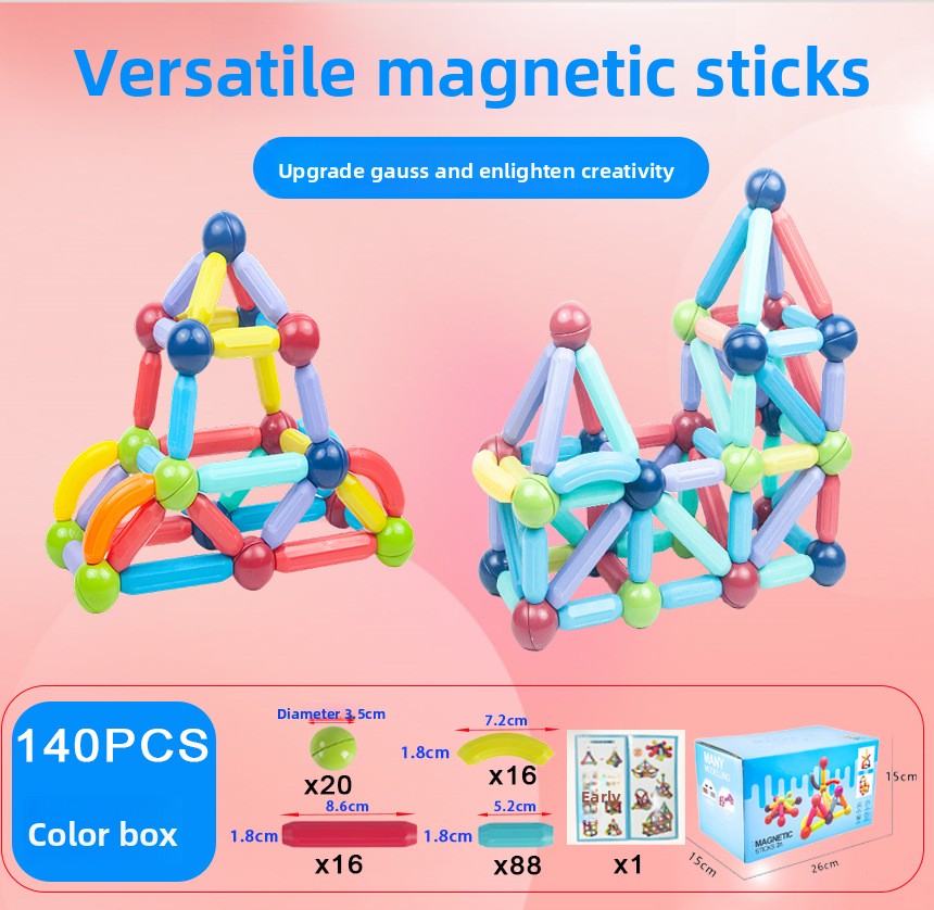 Magnetic Educational Building Blocks for Children