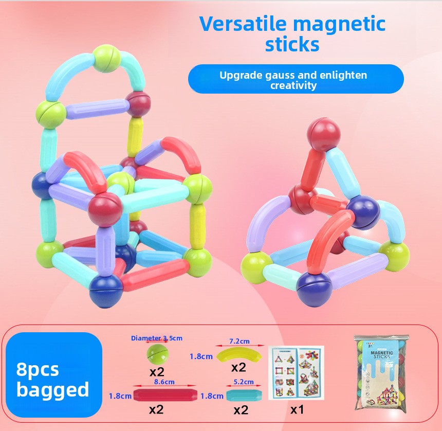 Magnetic Educational Building Blocks for Children