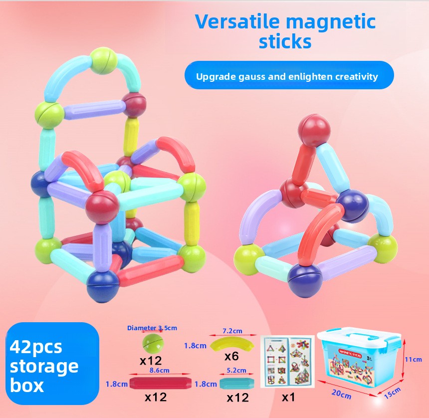 Magnetic Educational Building Blocks for Children