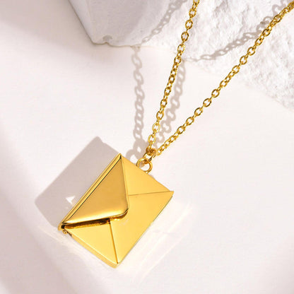 Magnetic envelope DIY necklace