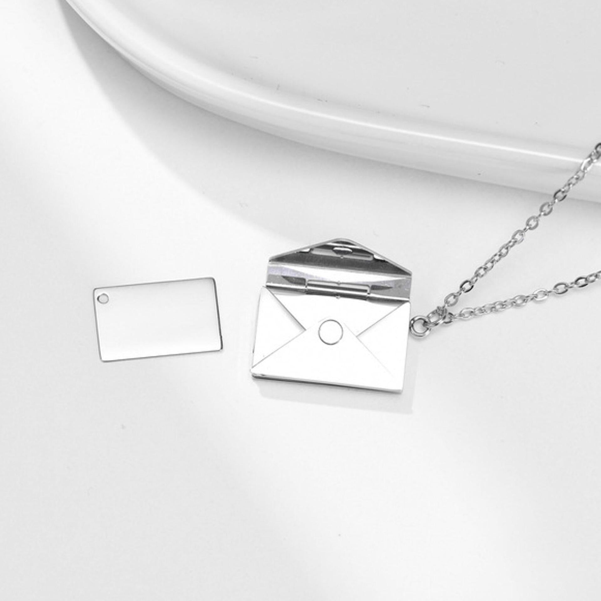 Magnetic envelope DIY necklace