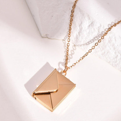 Magnetic envelope DIY necklace