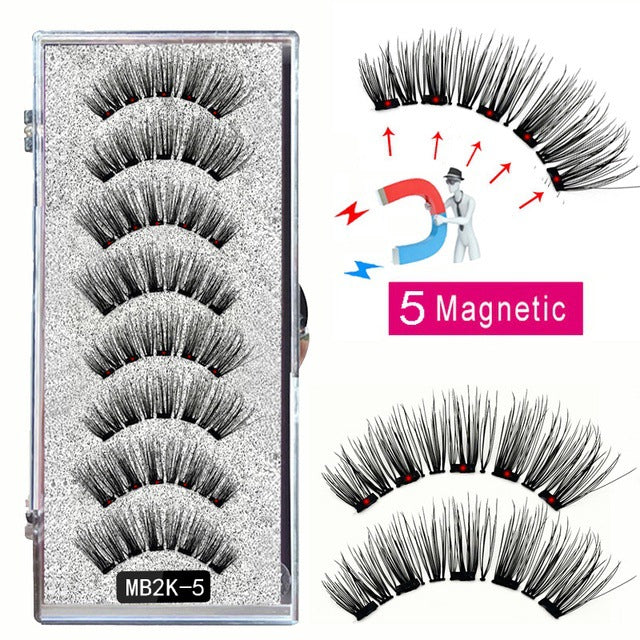Magnetic False Eyelash Set with Clip Reusable No Glue