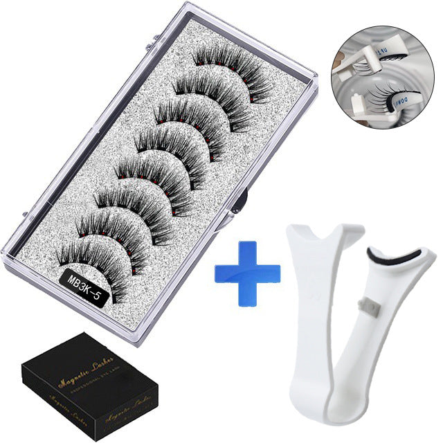 Magnetic False Eyelash Set with Clip Reusable No Glue