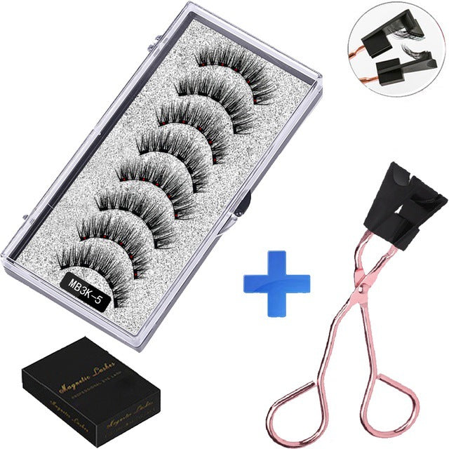 Magnetic False Eyelash Set with Clip Reusable No Glue