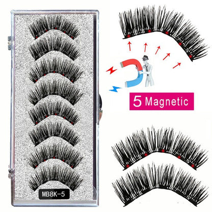 Magnetic False Eyelash Set with Clip Reusable No Glue