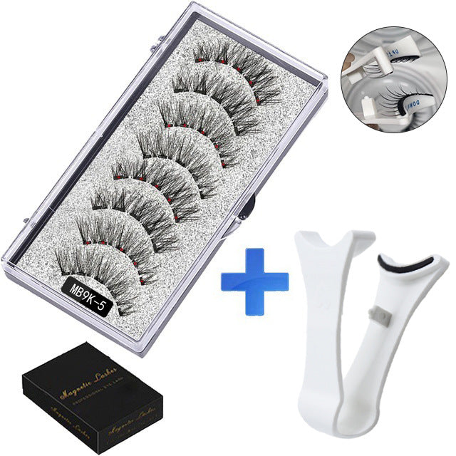 Magnetic False Eyelash Set with Clip Reusable No Glue