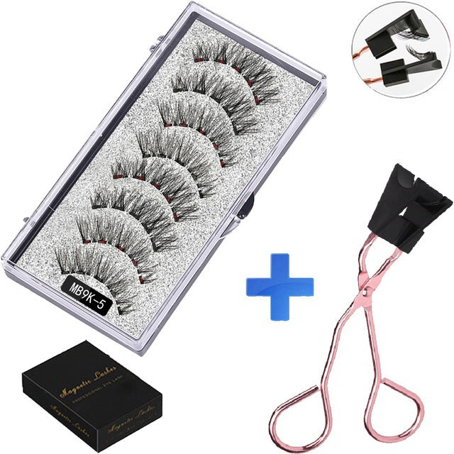 Magnetic False Eyelash Set with Clip Reusable No Glue