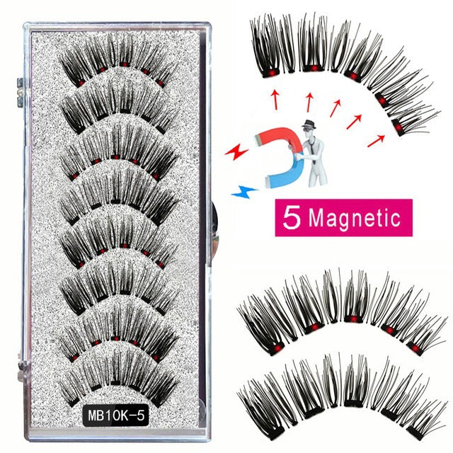 Magnetic False Eyelash Set with Clip Reusable No Glue