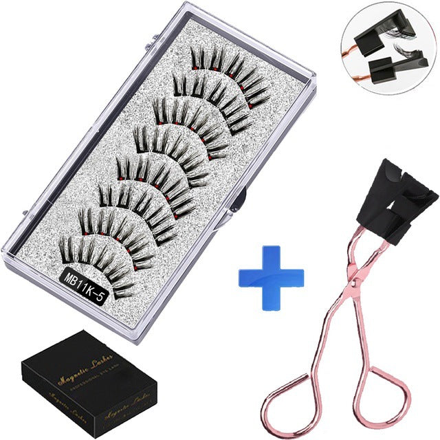 Magnetic False Eyelash Set with Clip Reusable No Glue