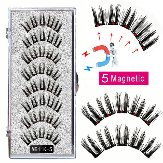 Magnetic False Eyelash Set with Clip Reusable No Glue
