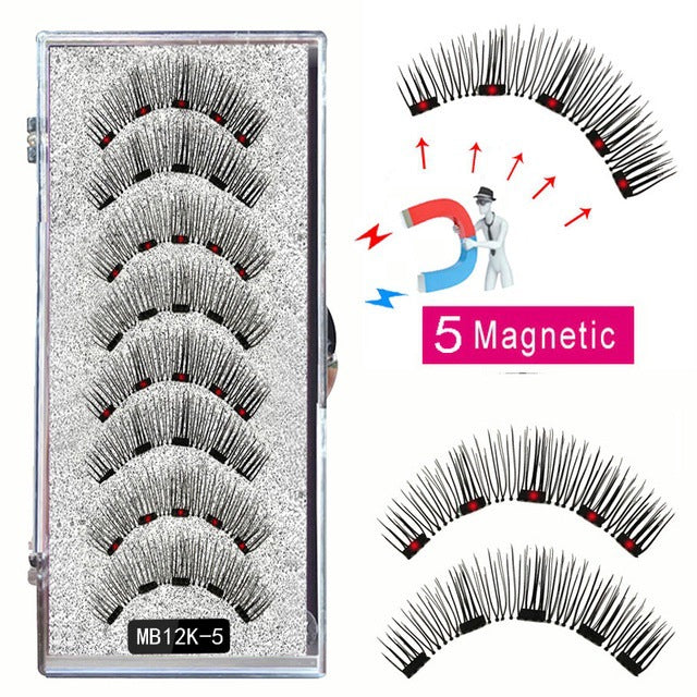 Magnetic False Eyelash Set with Clip Reusable No Glue